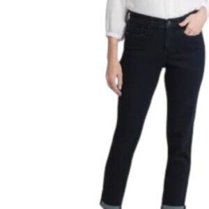 NWT NYDJ Black Margot Girlfriend Jeans 4P